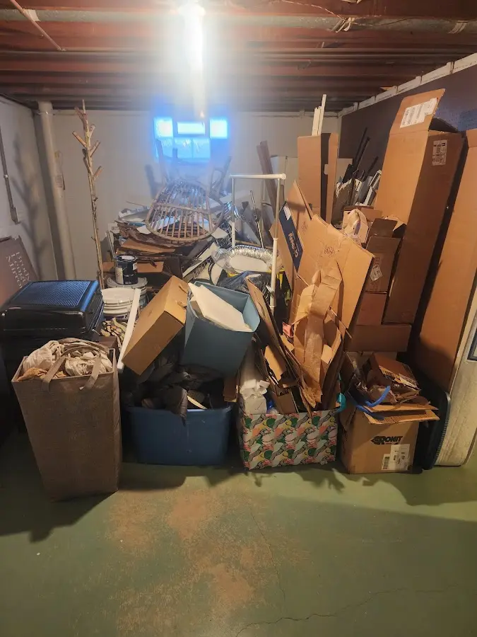 Roll-off dumpster container at job site for Roll Off Dumpster Rental in Lower Makefield